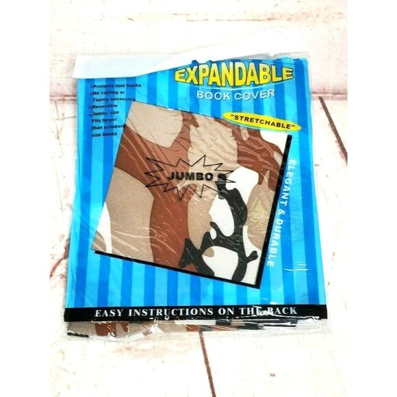 Reusable Expandable Jumbo Book Cover Army Camo Design Home School Supplies - Picture 1 of 6